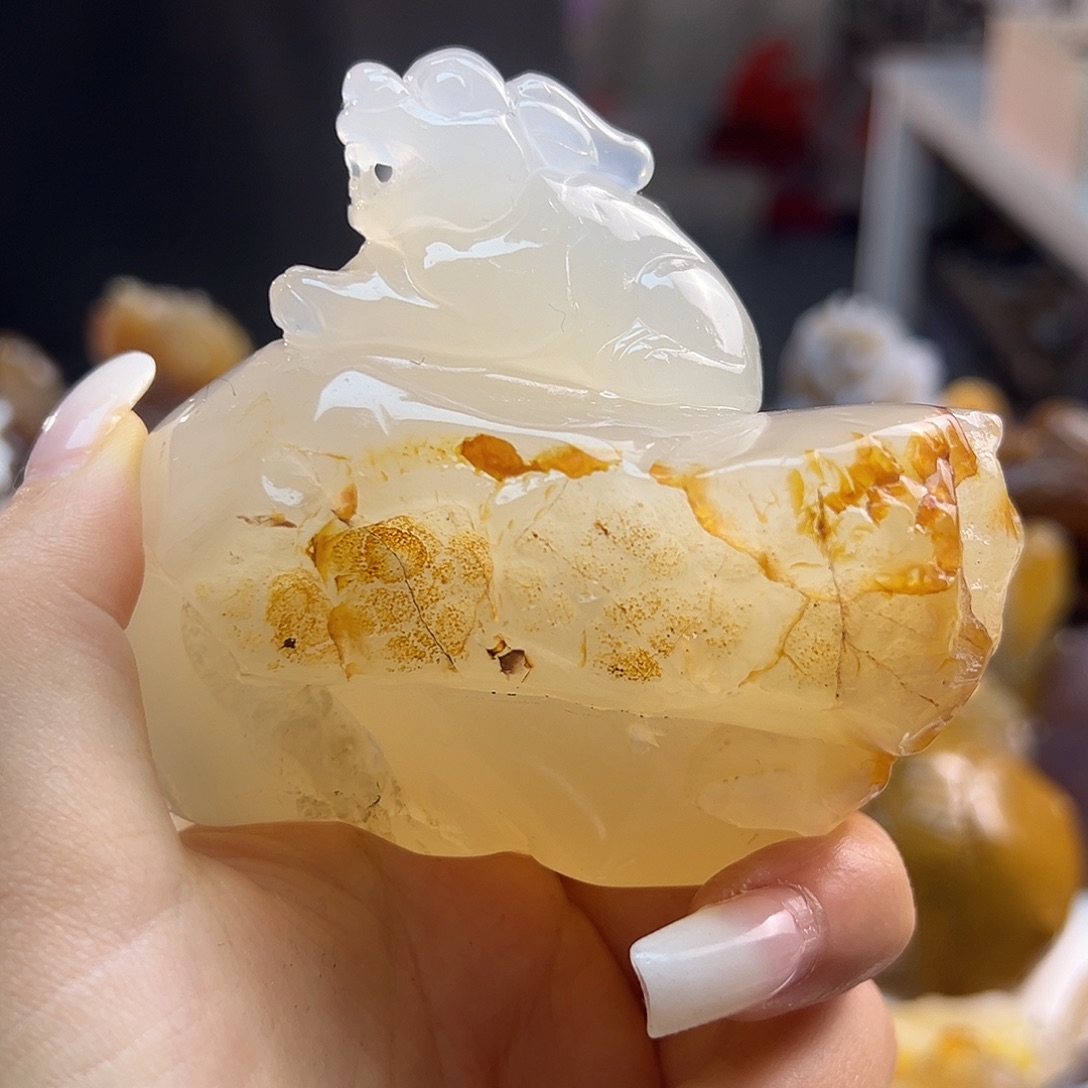 玛瑙/玉髓未镶嵌吊坠(不含链)