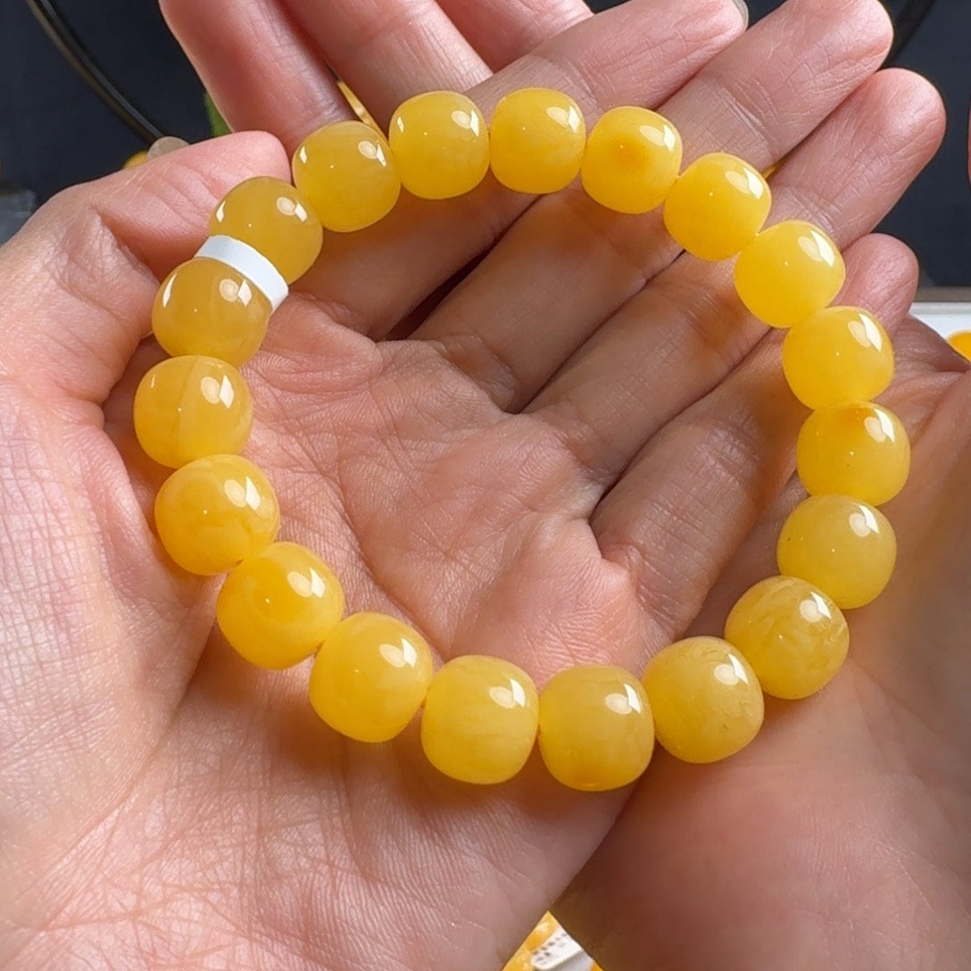 蜜蜡毛衣链未镶嵌