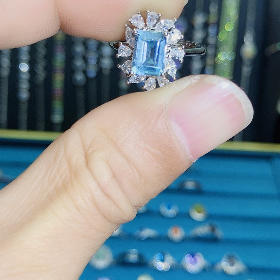 紫晶珠宝半成品银S925镶嵌