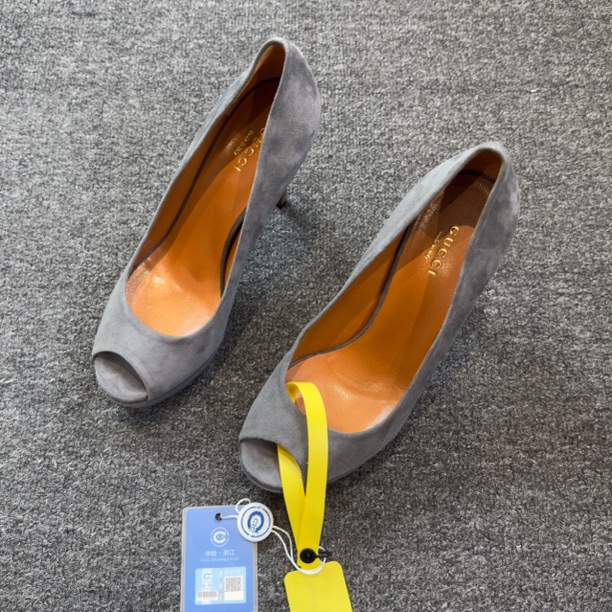 99新 GUCCI/古驰 Gucci/古驰 （带盒尘袋）鱼嘴高跟36.5/2650