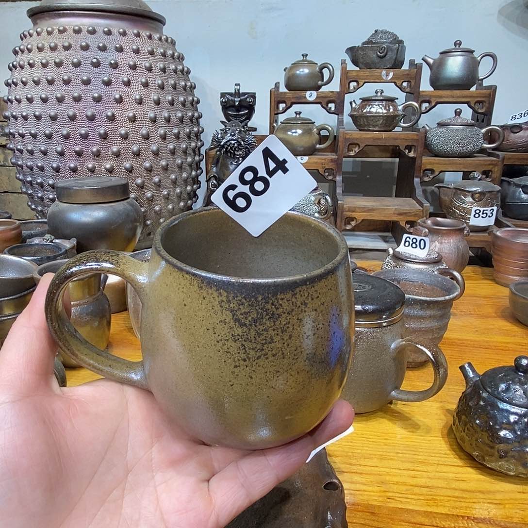 高温柴烧陶泥马克杯