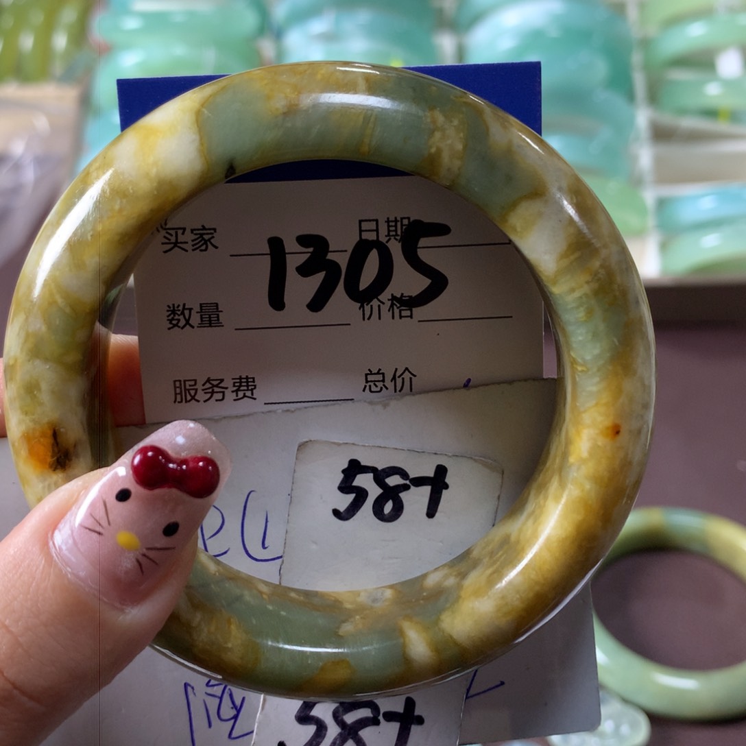 蛇纹石玉手镯未镶嵌1305