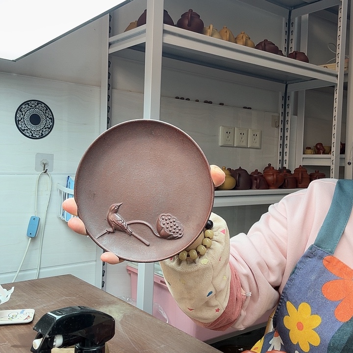 紫泥茶案壶承壶承