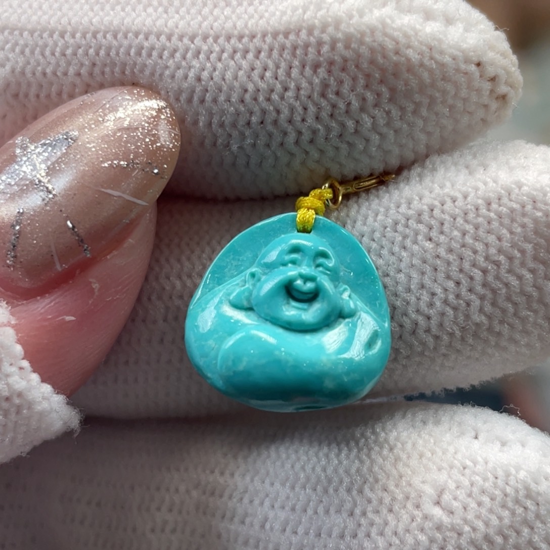 绿松石未镶嵌挂件