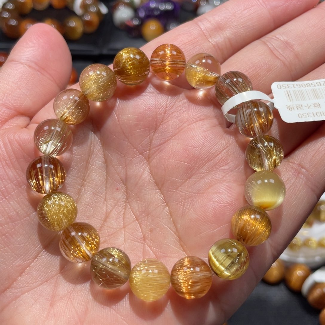 水晶未镶嵌手链彩顺发10.5mm左右