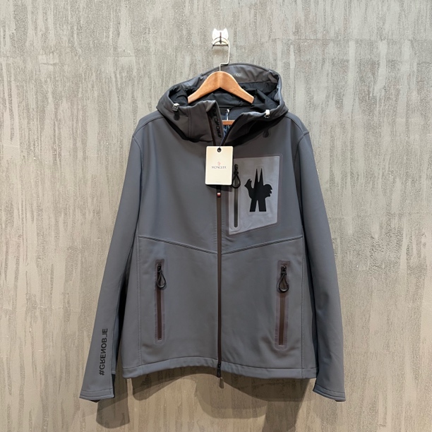 未使用 MONCLER 蒙口 ss24滑雪系列灰色3M反光冲锋衣 6码 Z00596