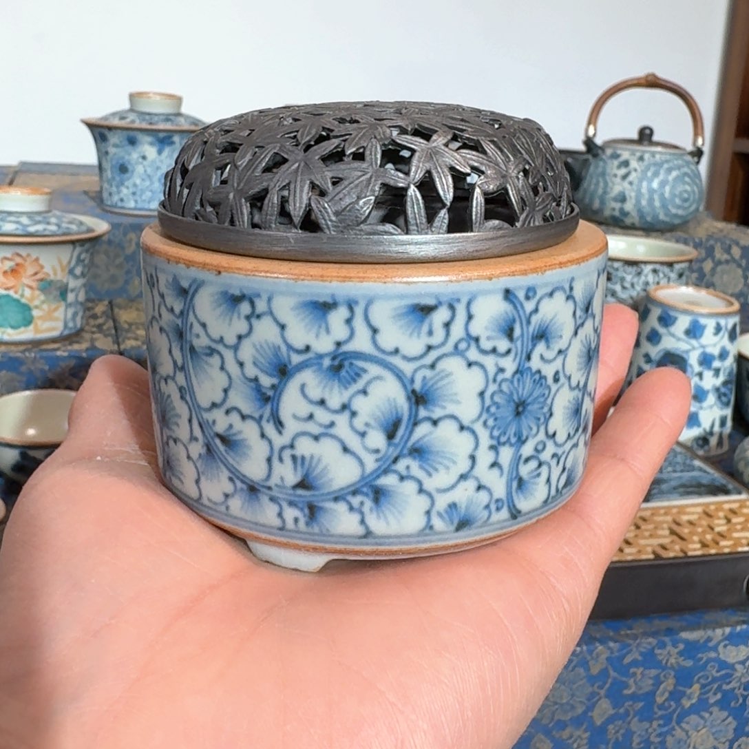 朴云堂手绘银杏香炉