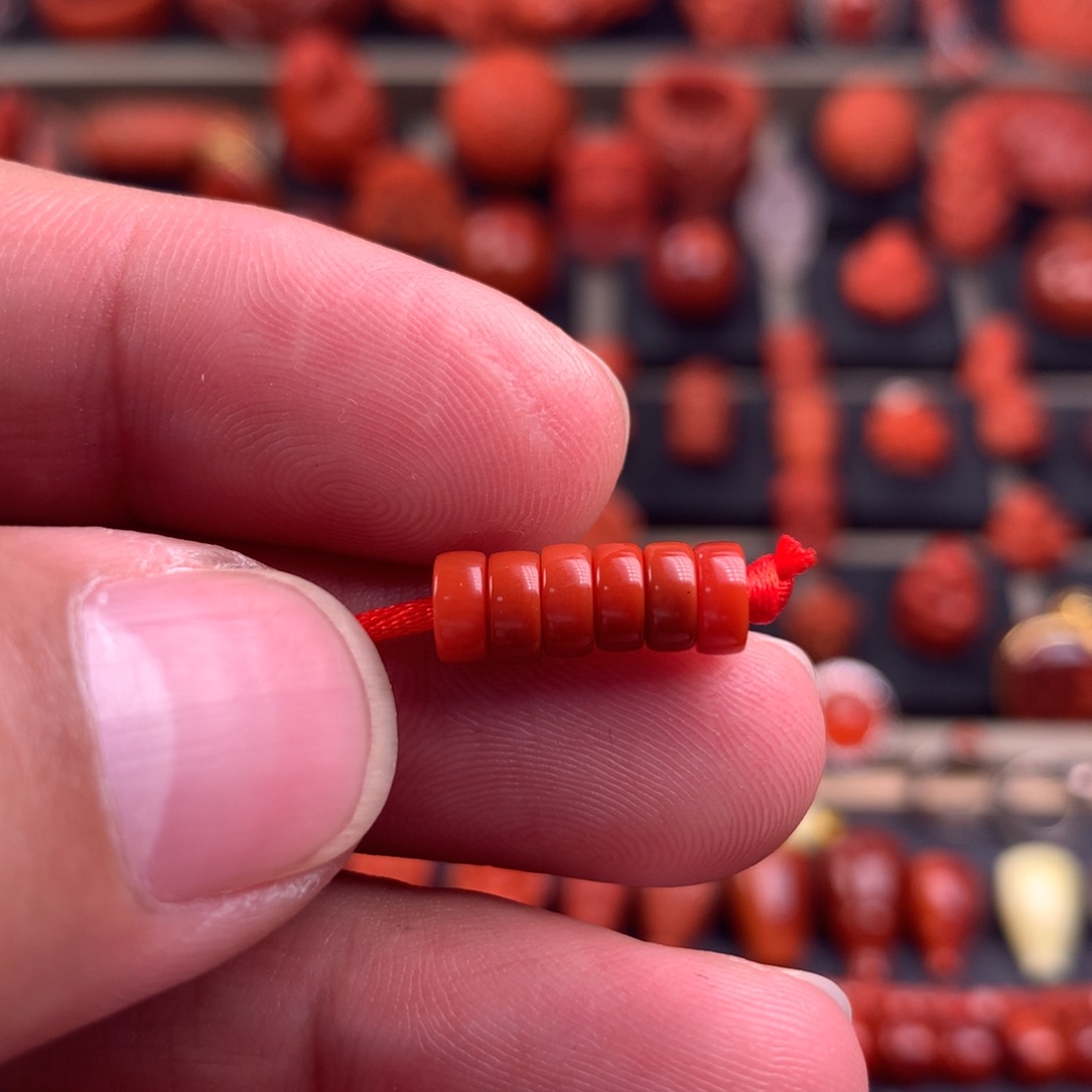 南红玛瑙精工直切隔片5+未镶嵌