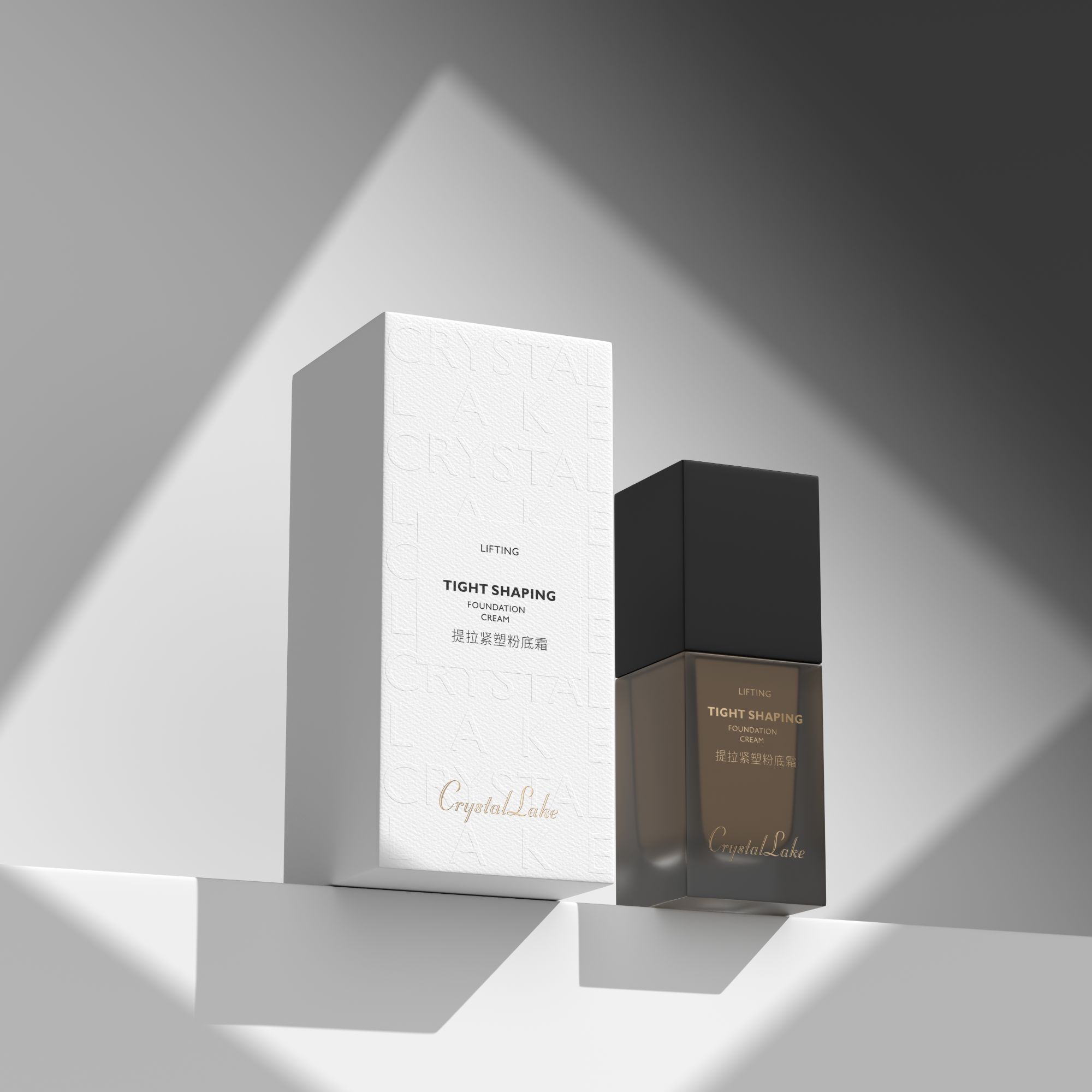 【轮廓修颜】CtystalLake提拉紧塑粉底霜养肤持妆奶油肌紧致贴骨