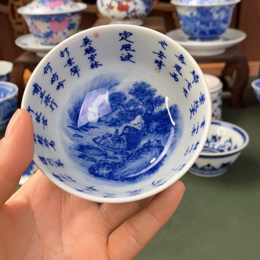 杯胖*i景德镇陶瓷手工手绘