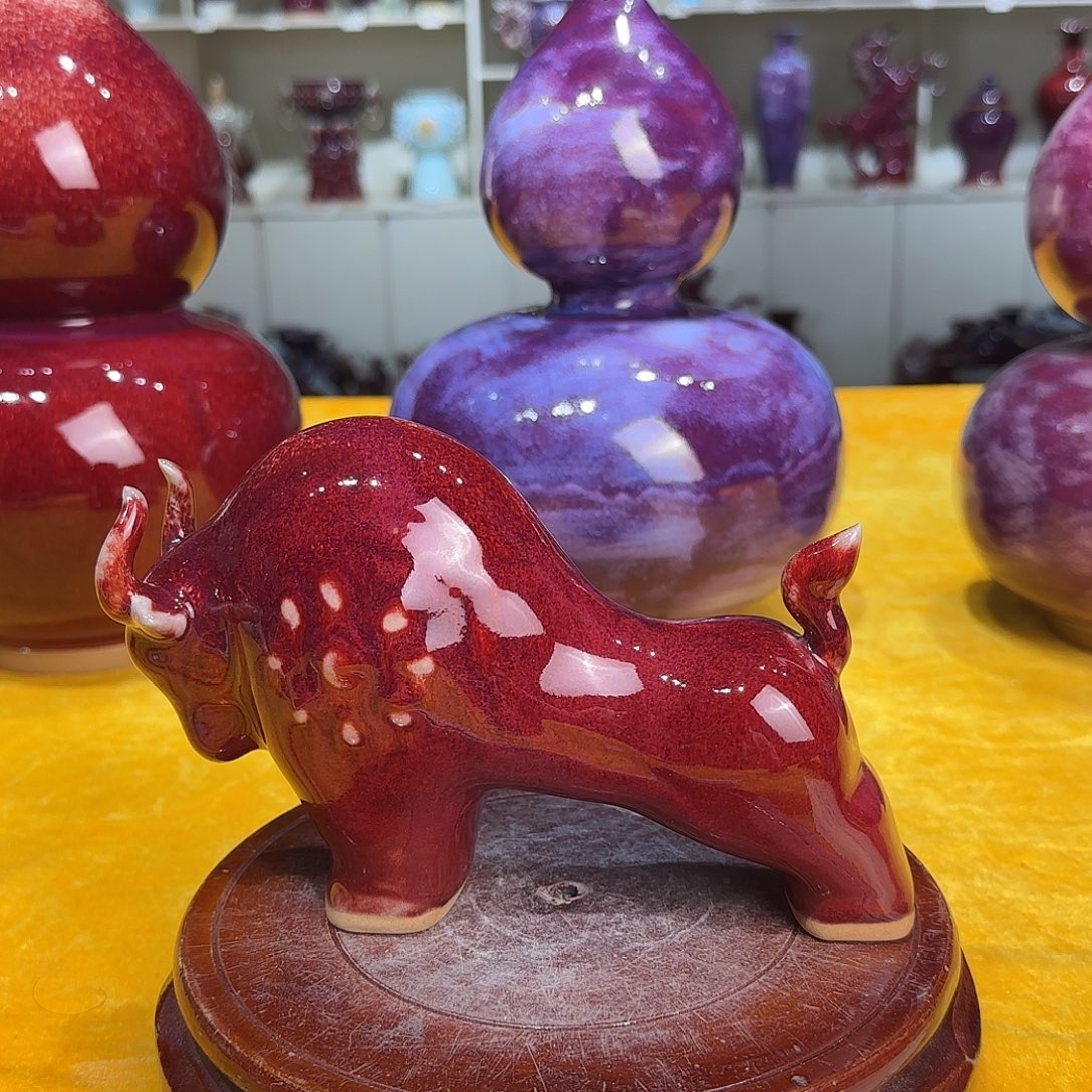 旭***林陶摆件郑家钧窑摆件