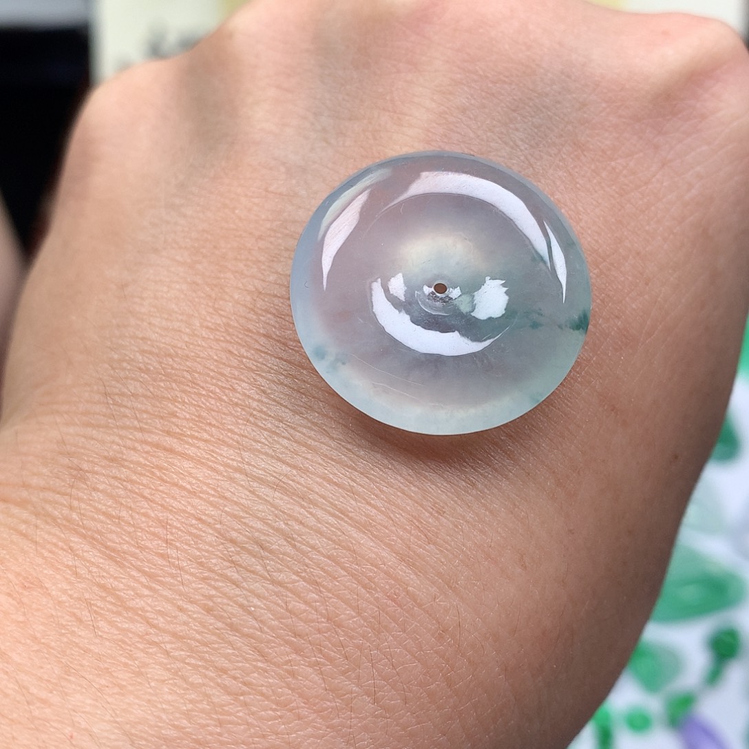 翡翠裸石缅甸天然A货翡翠冰种平安扣