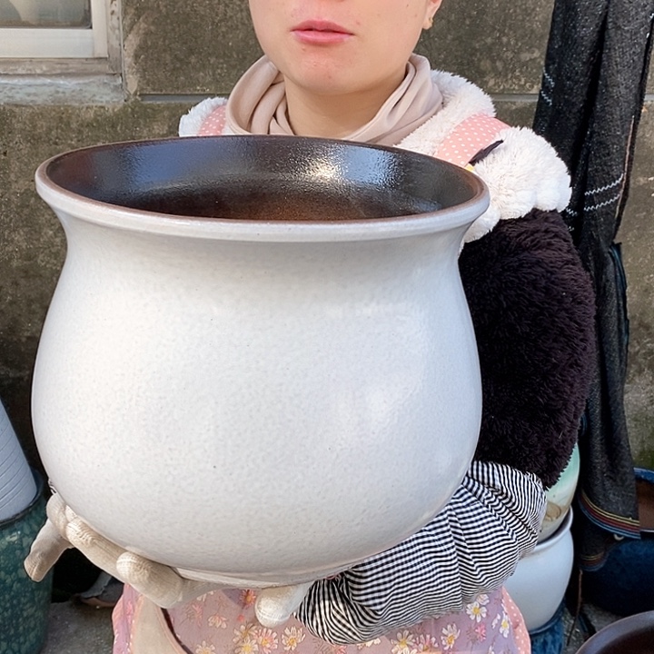 紫砂花盆正品口25高22