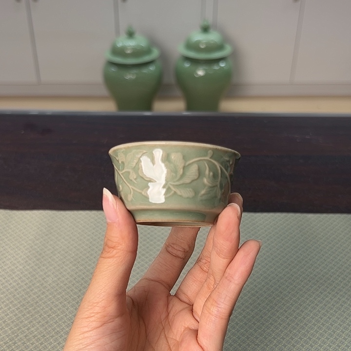 龙泉云间青瓷小米茶器