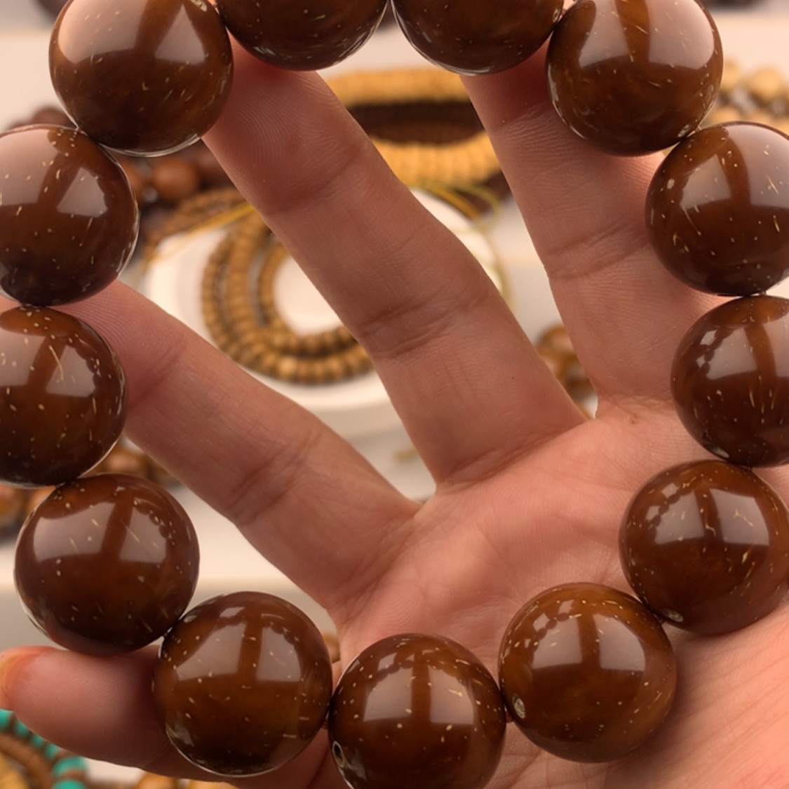 【闪购商品】紫金鼠手串半实心光珠18