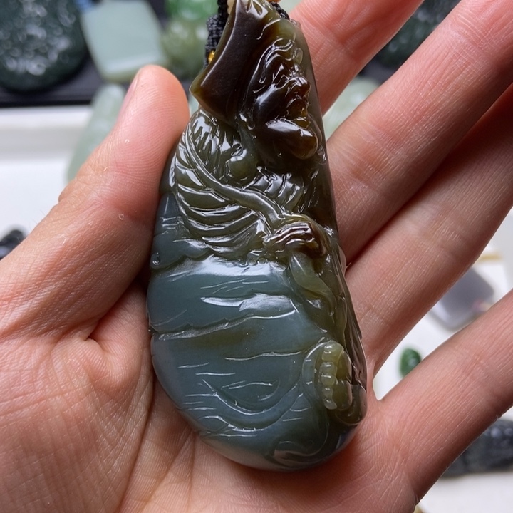 和田玉未镶嵌挂件