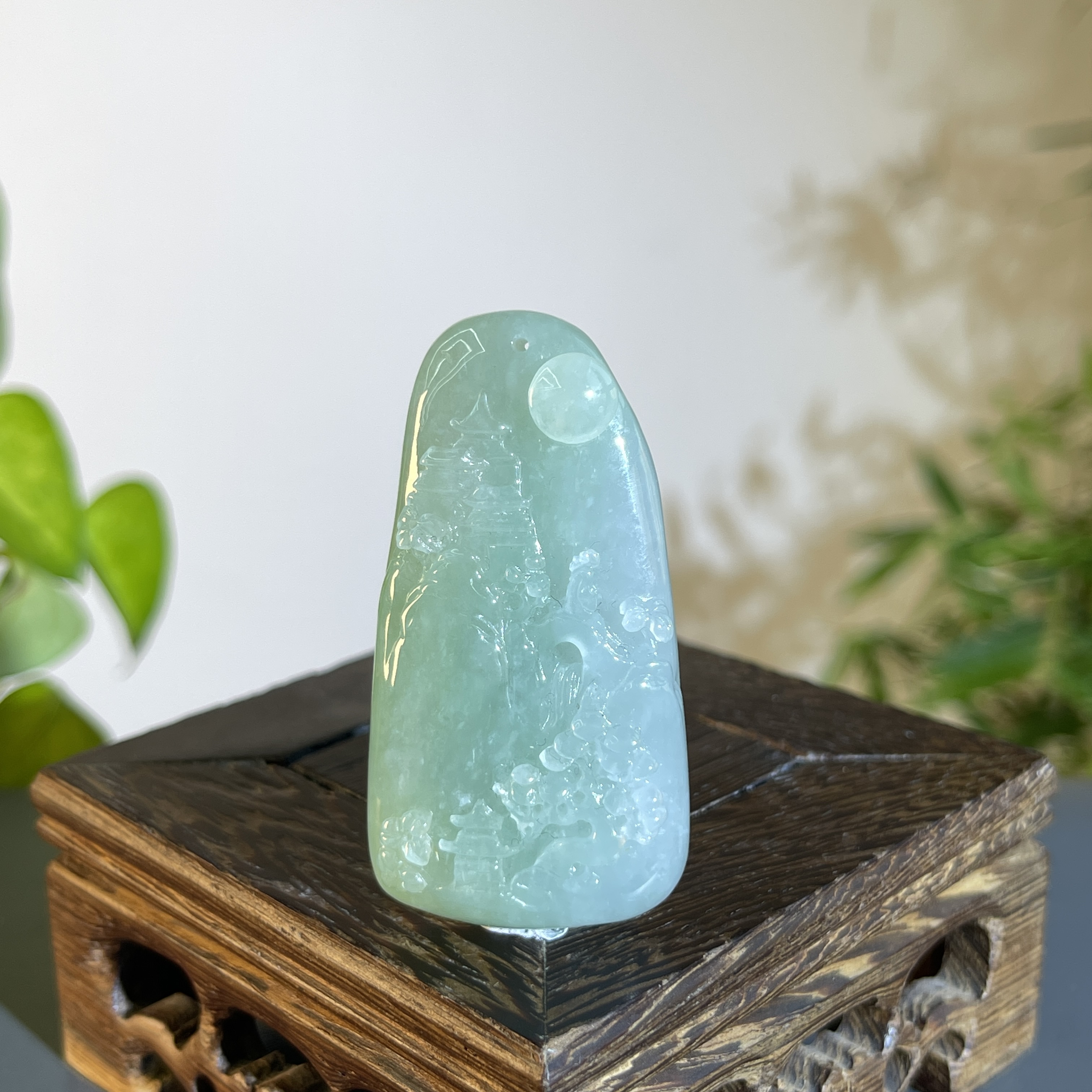 JTW18-112 天然缅甸翡翠A货 山水牌