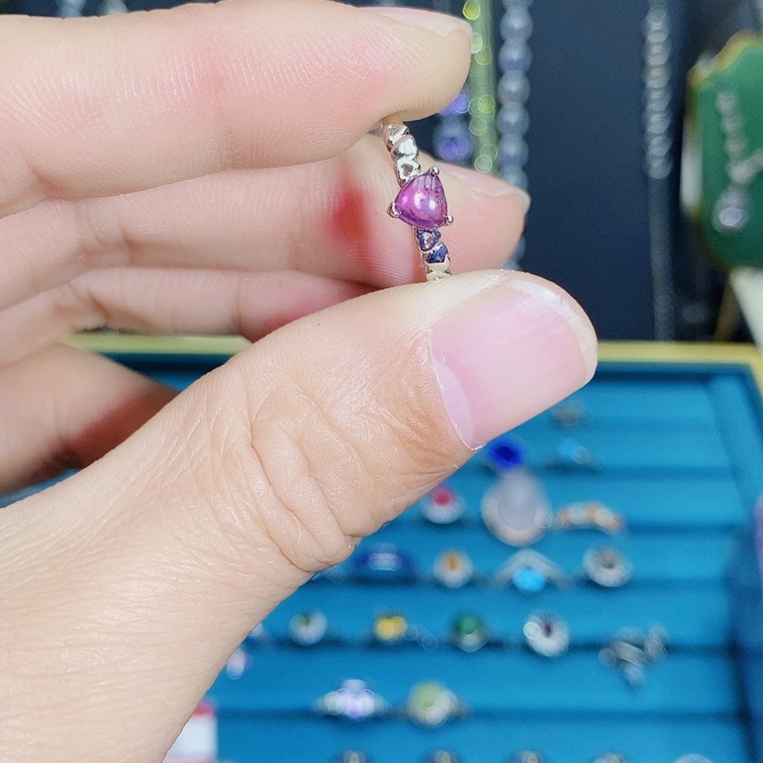 紫晶珠宝半成品银S925镶嵌