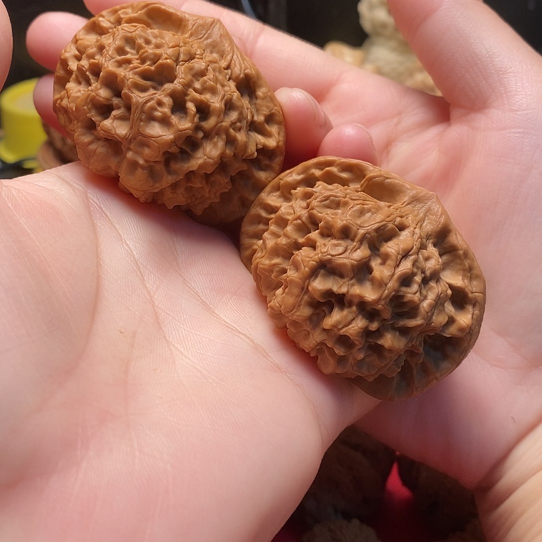 文玩核桃把件54尺官帽