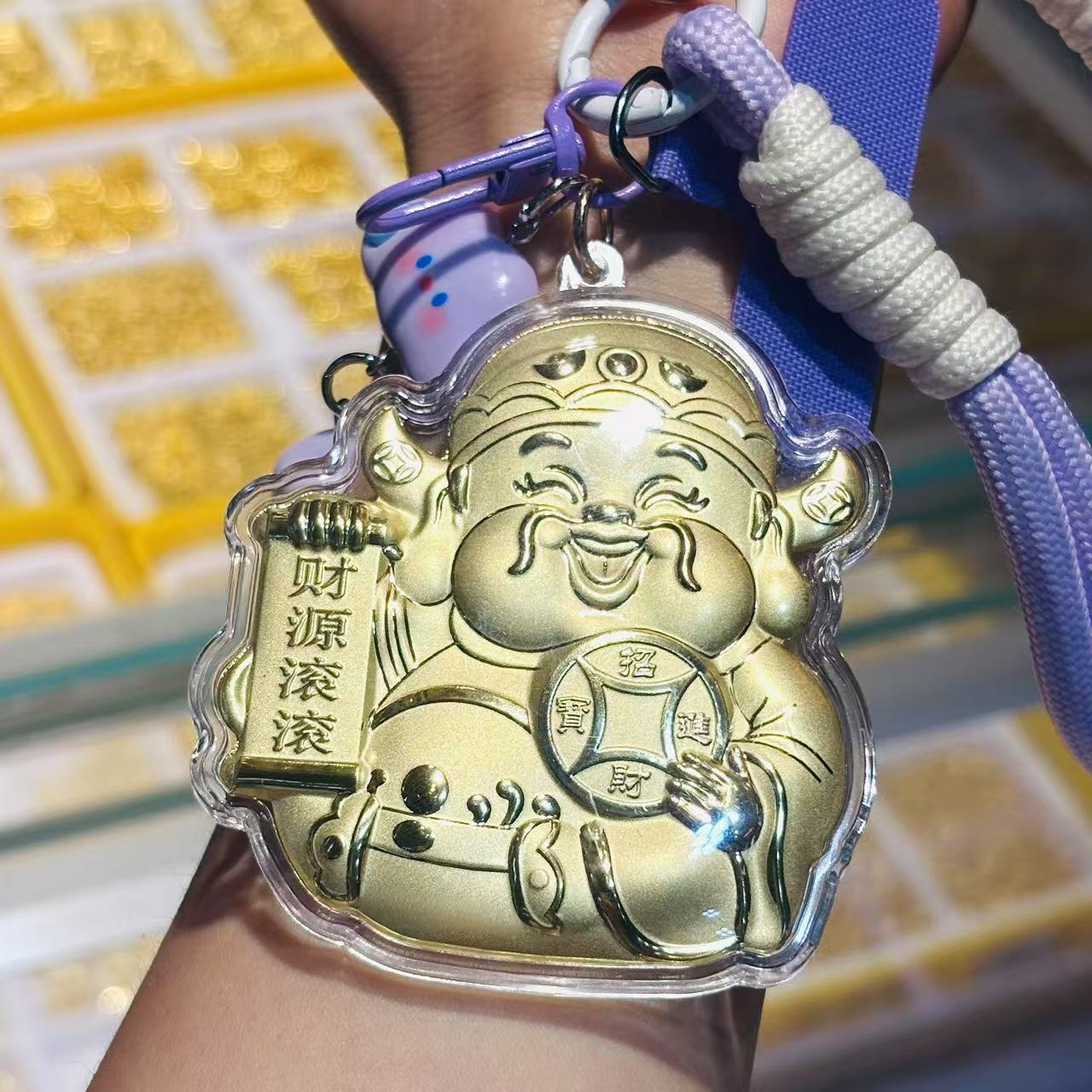 【深圳水贝X】【财财爷暴富】礼物钥匙扣含金工艺品