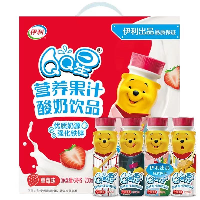 伊利QQ星营养果汁200ml*16瓶（8月产，喝到2026年2月）
