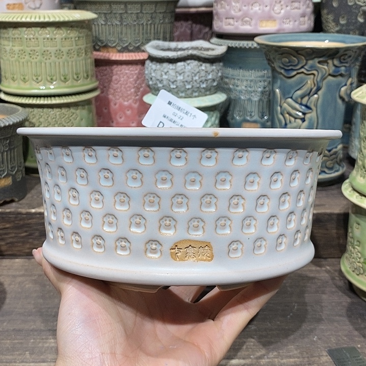 七里烧花盆2-22-335口径14