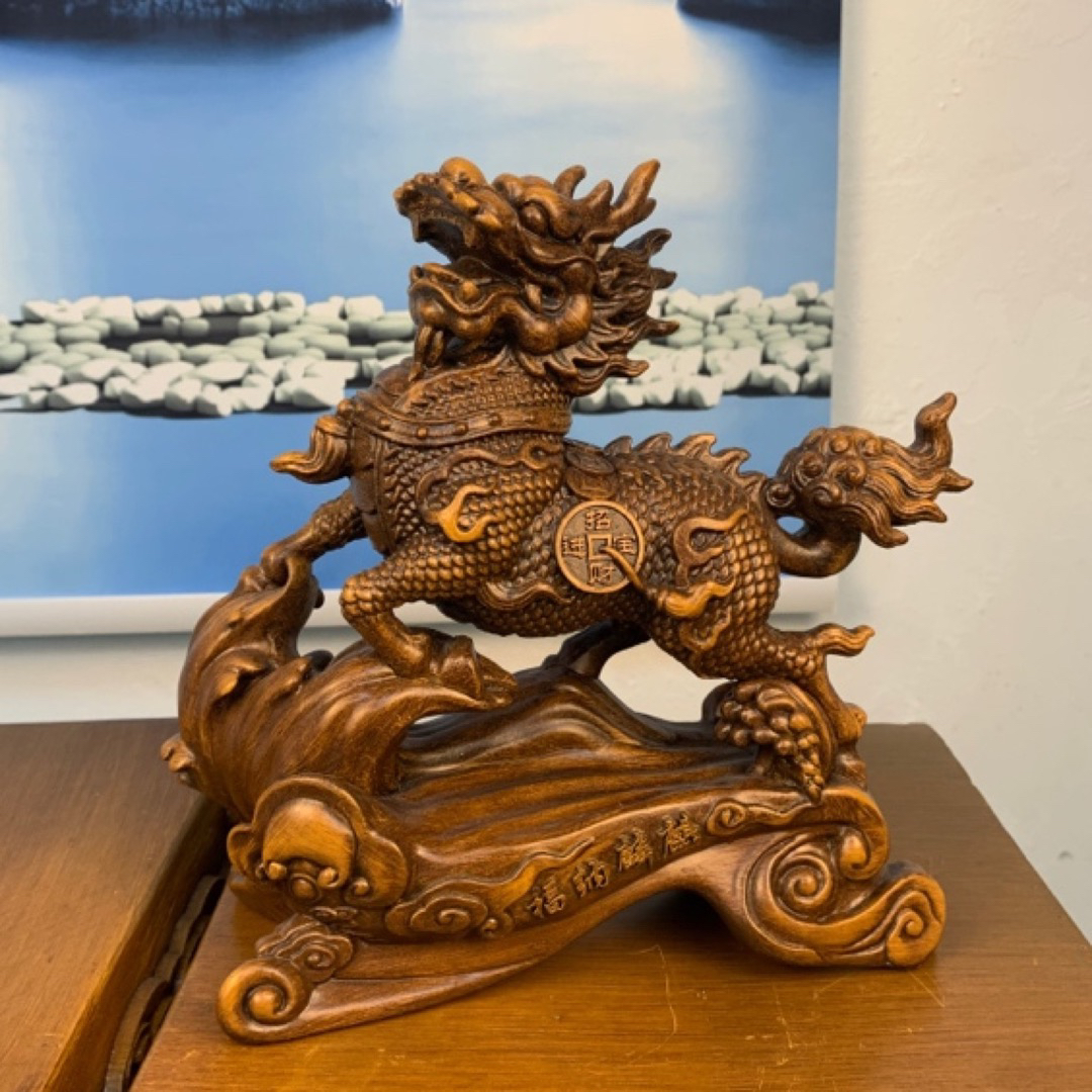 麒麟一对家居饰品