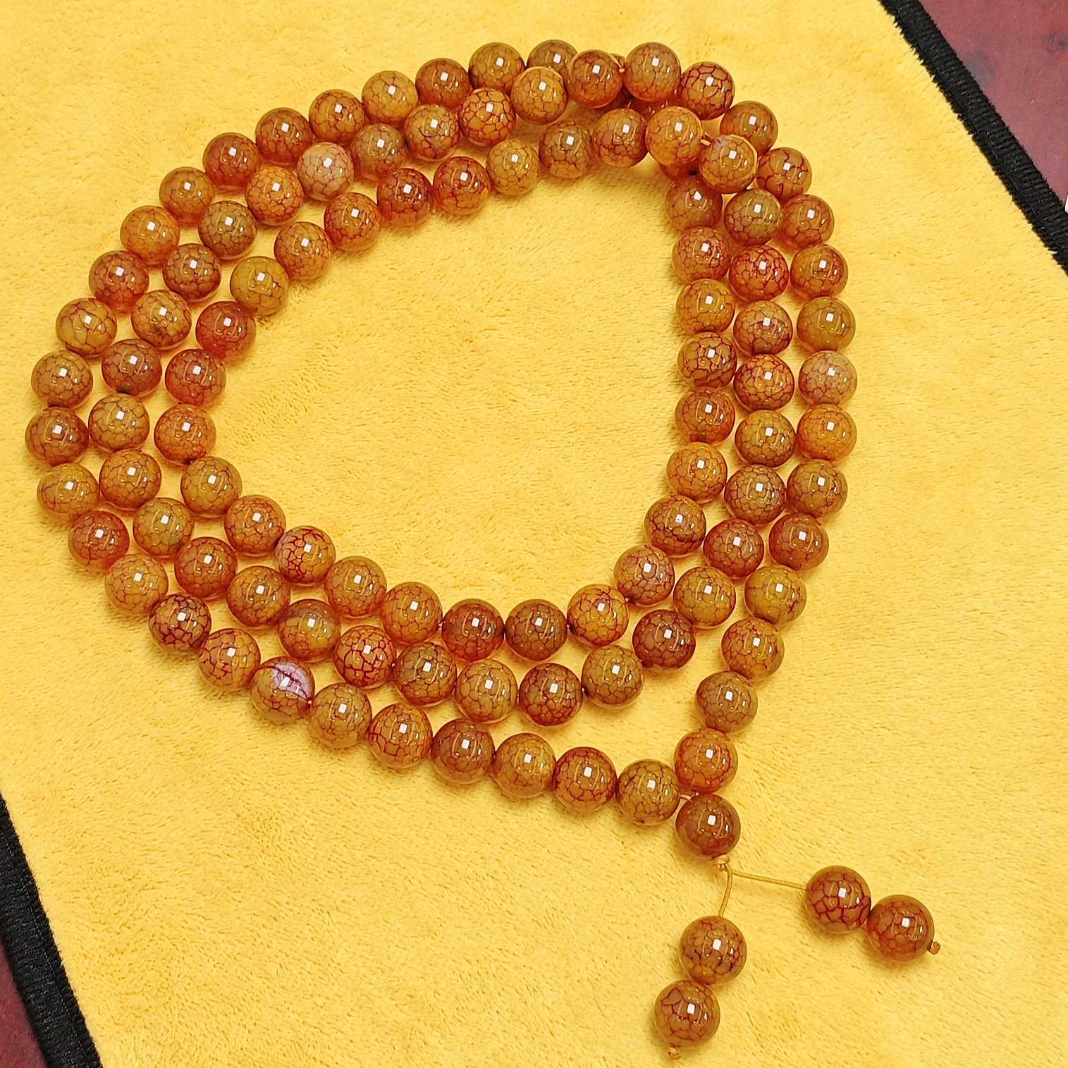 原矿黄三宝108颗项链D1(多样性发)