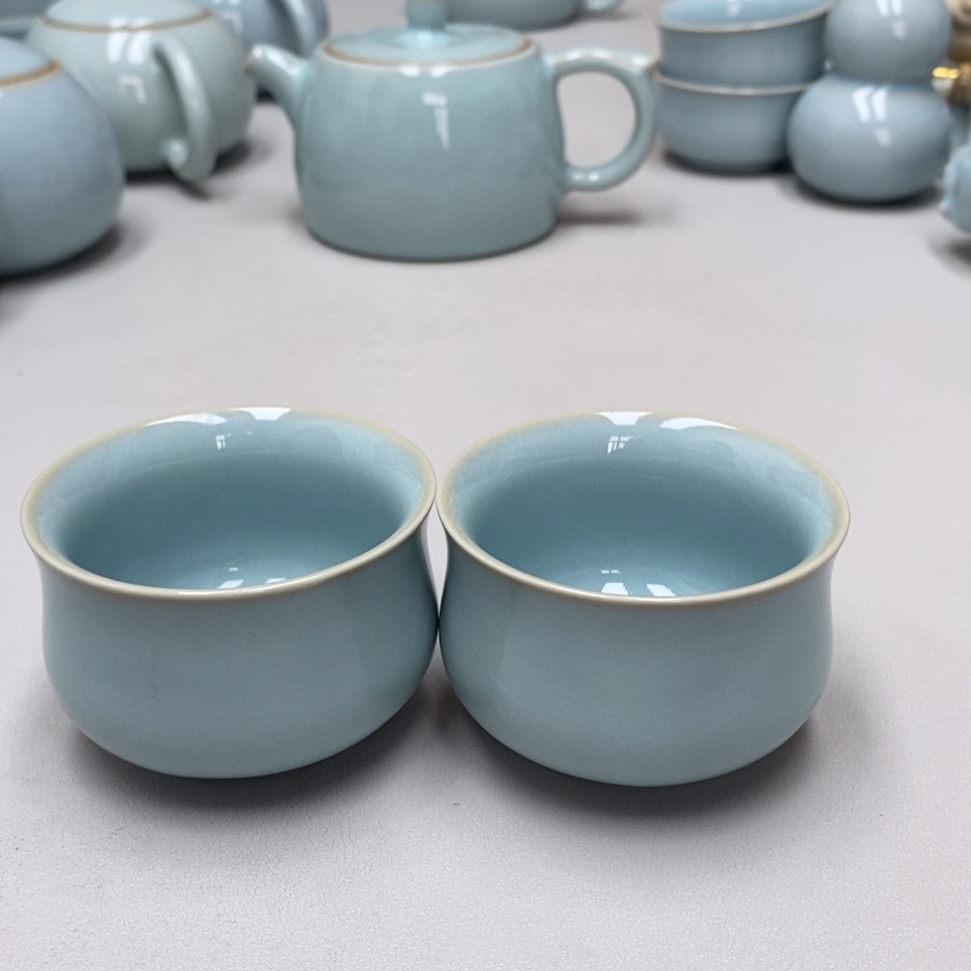 平***福一对支钉元宝杯无礼盒