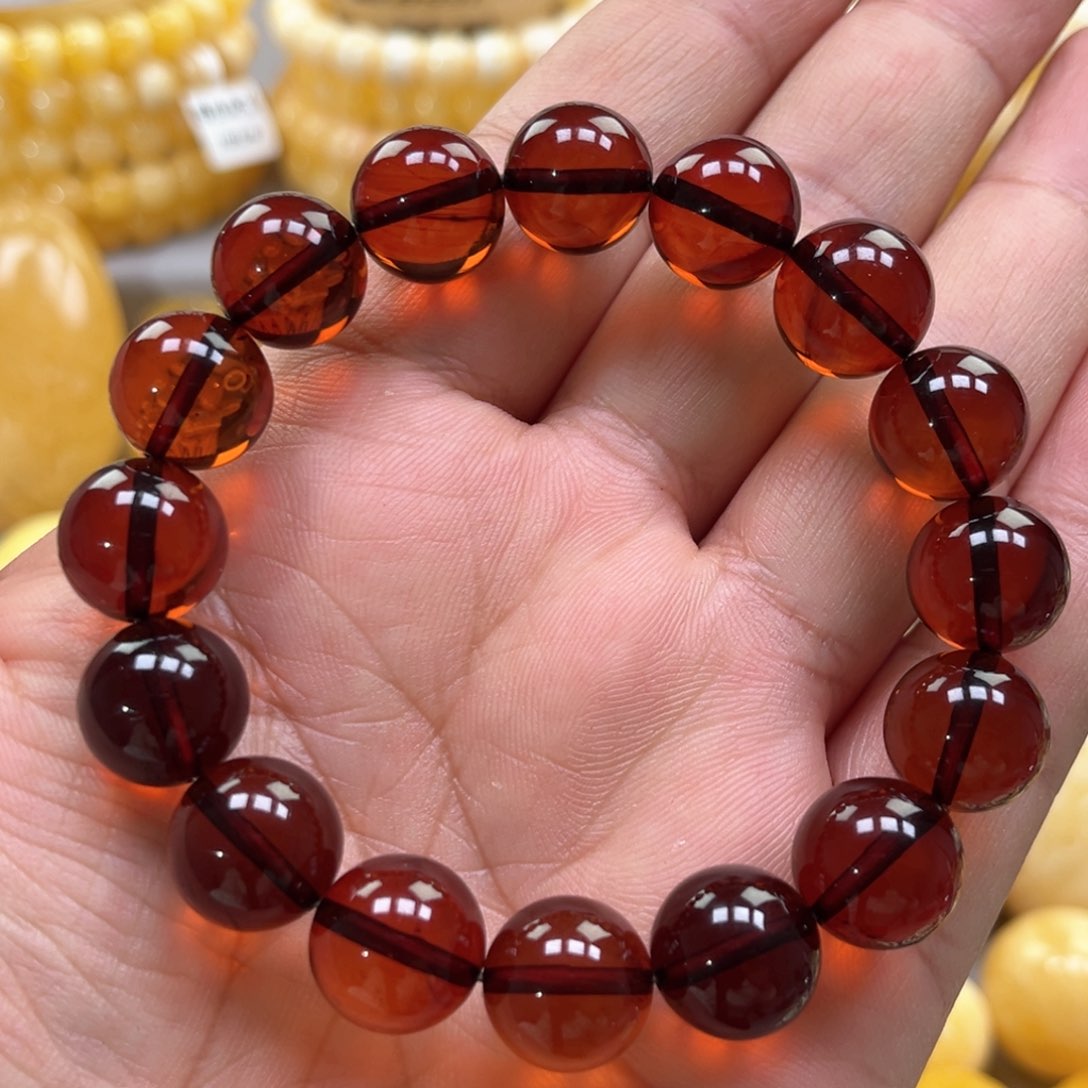 血珀手链未镶嵌手串