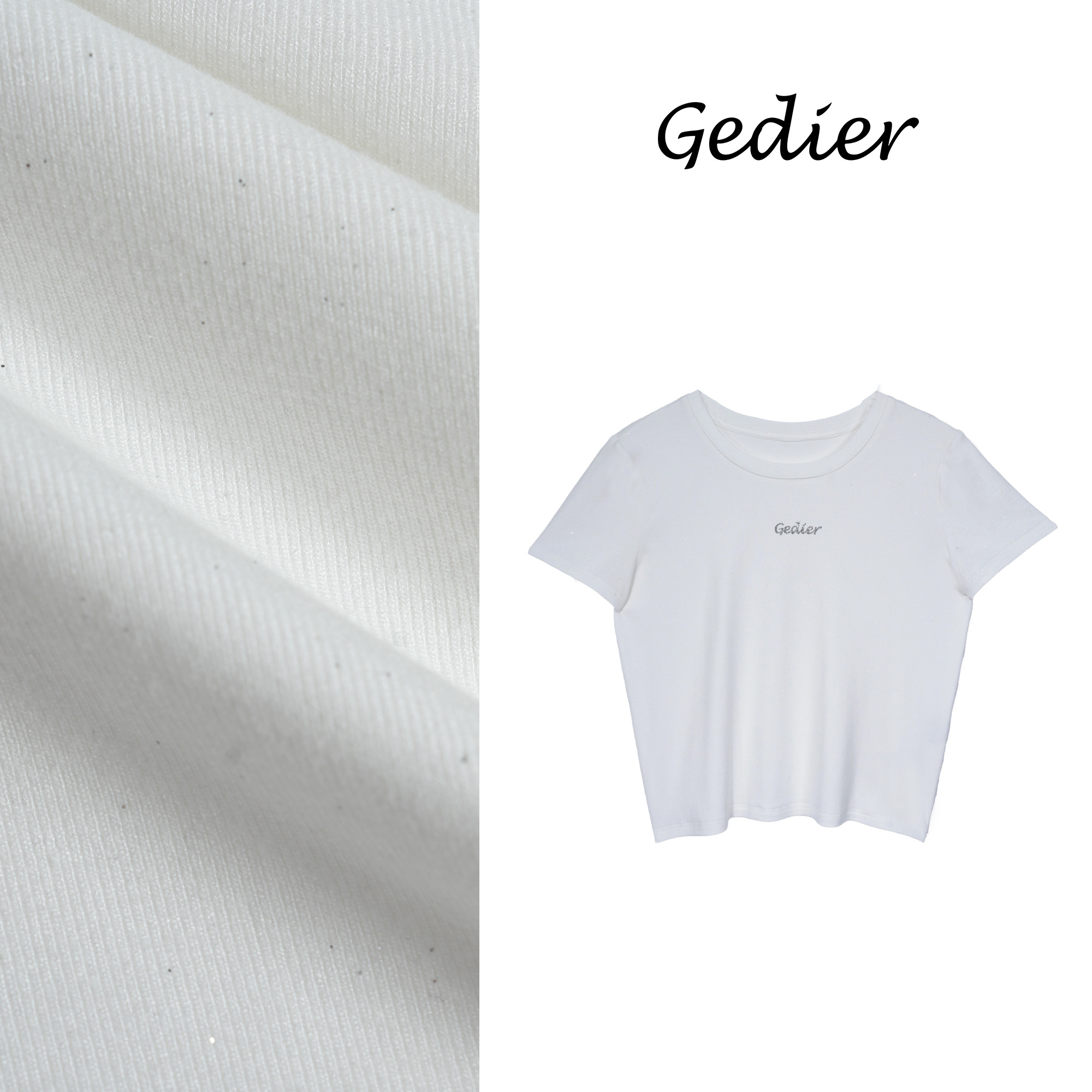 【歌蒂尔】2025春季欧若风简约圆领T恤春游洋气千金TG510190Y