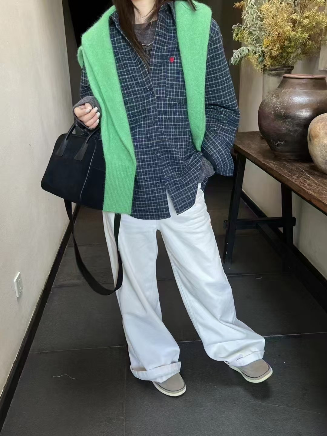 经典格子加绒衬衫