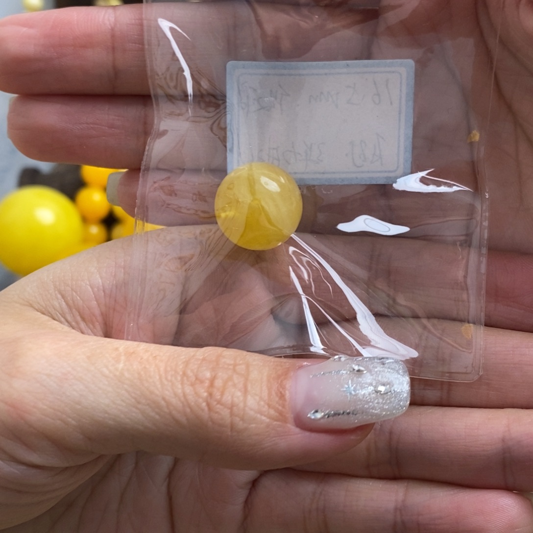 裸石蜜蜡未镶嵌16.5mm 原矿 微瑕