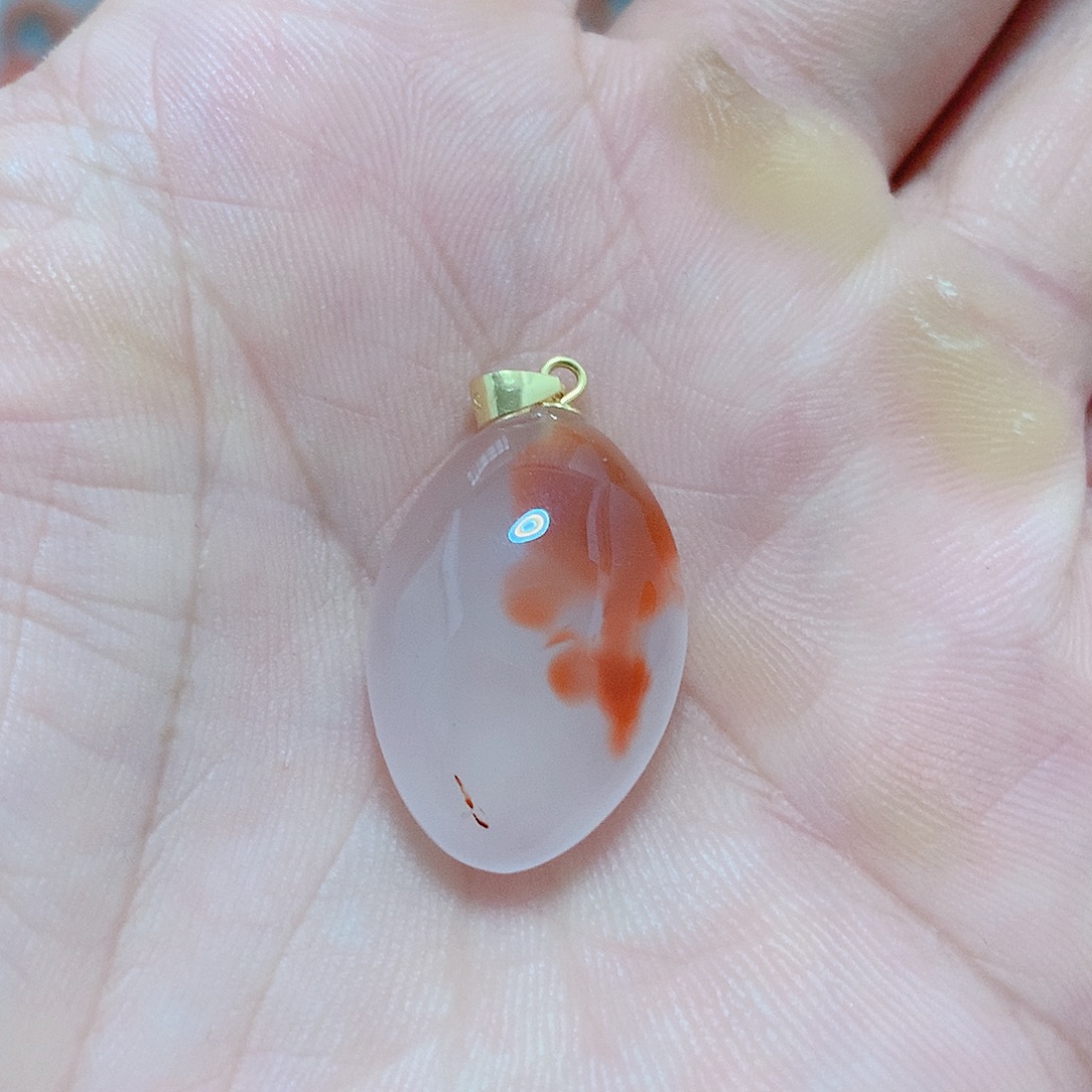 吊坠(不含链)银S925镶嵌南红玛瑙