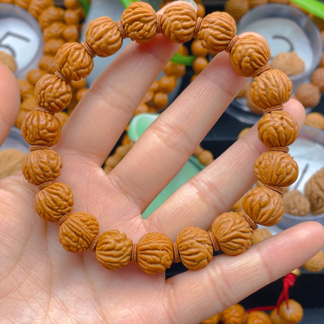 桃木14金蟾手串888888