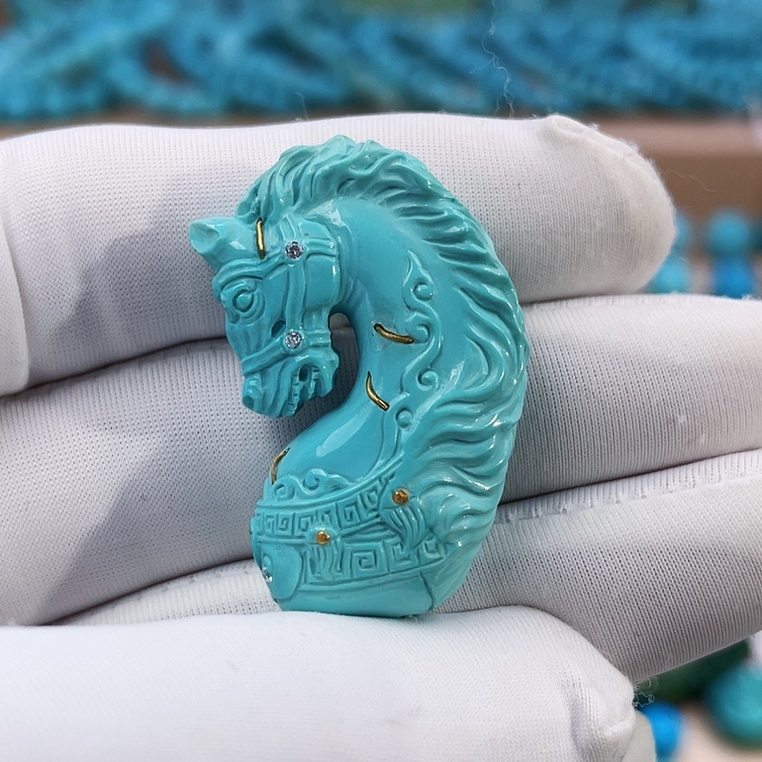 绿松石珠宝奇石未镶嵌