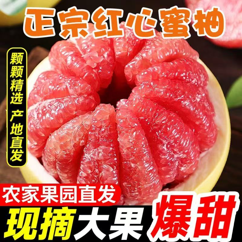 【9斤产地价】批发红心柚平和柚子琯溪蜜柚红肉柚子蜜柚应季水果