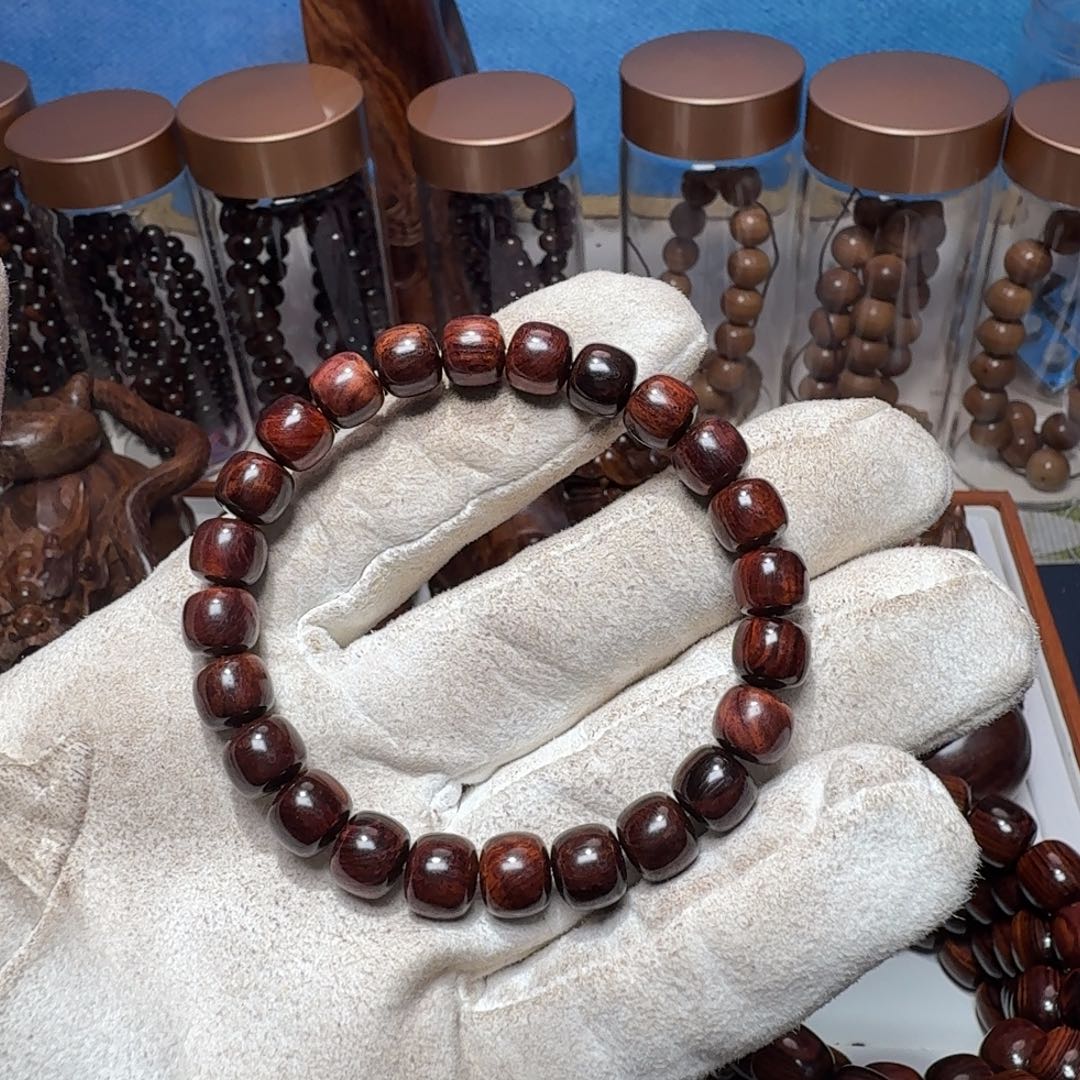 黄花梨/降香黄檀手串/手链海南黄花梨精工8✖️9紫油梨