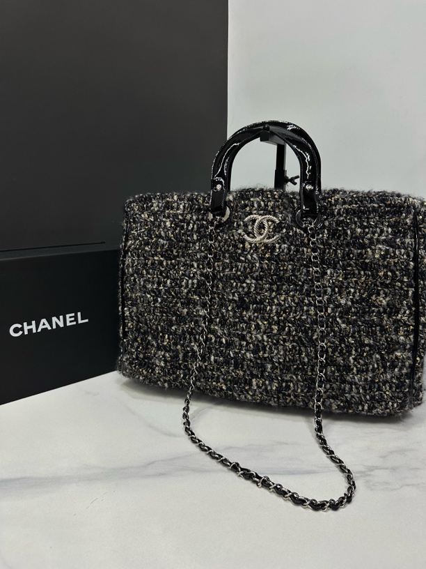 95新 Chanel/香奈儿 粗花呢亮片托特包13开44cm/JJ5073119