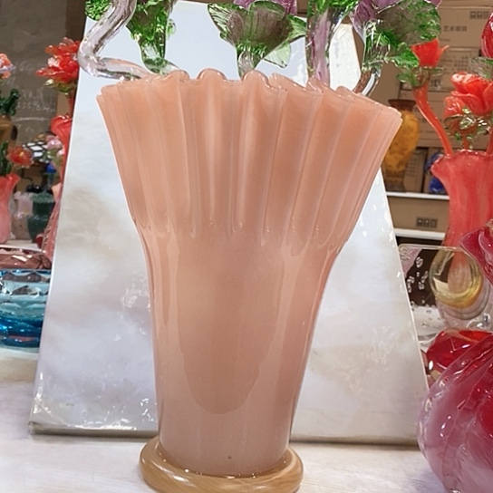 琉璃花瓶高28厘米口径18厘米