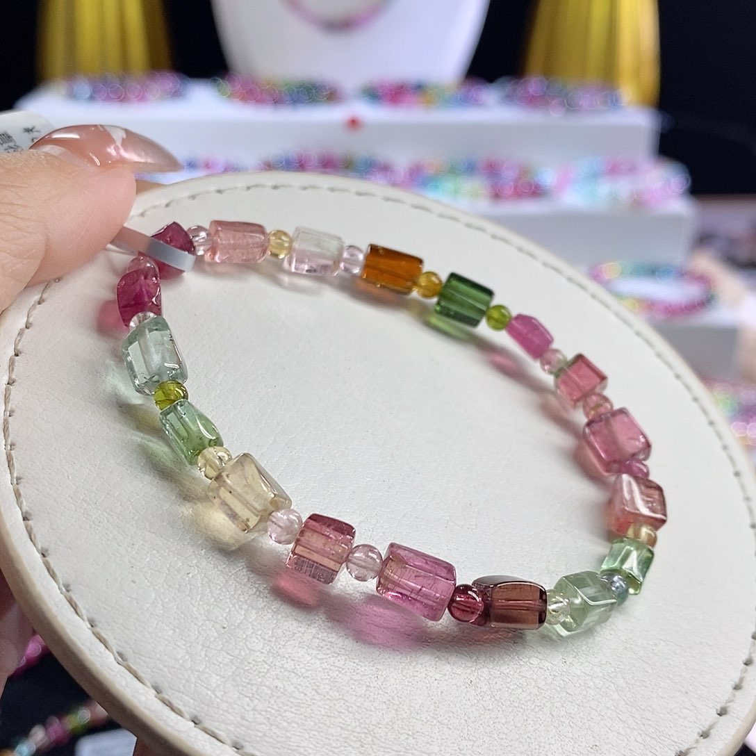 未镶嵌手链碧玺方糖