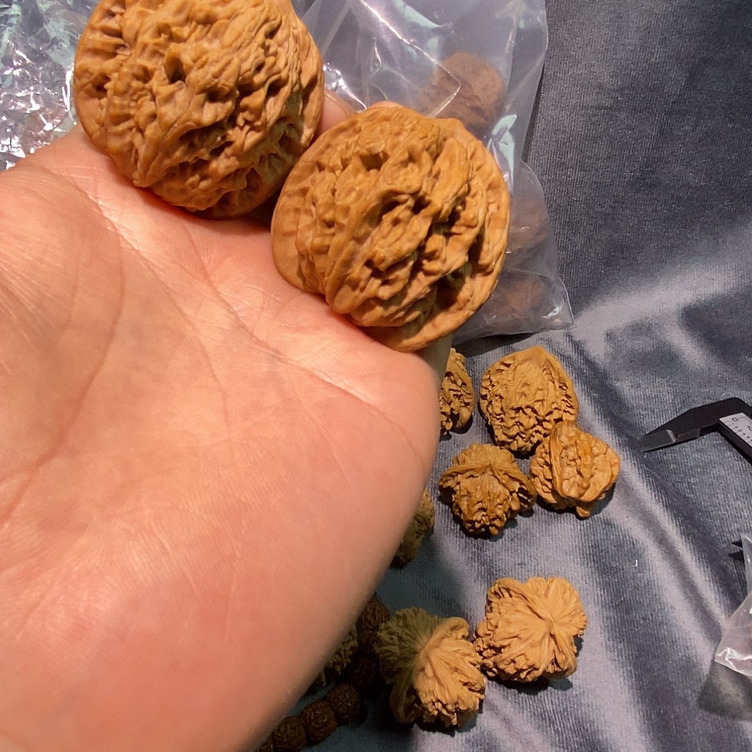 文玩核桃把件虎头