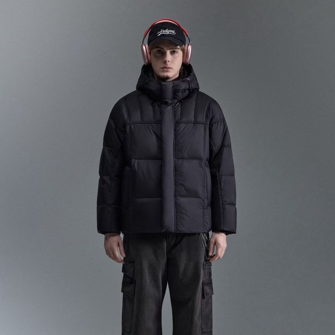 男士90绒连帽冬季保暖宽松面包服常规款百搭潮流男装