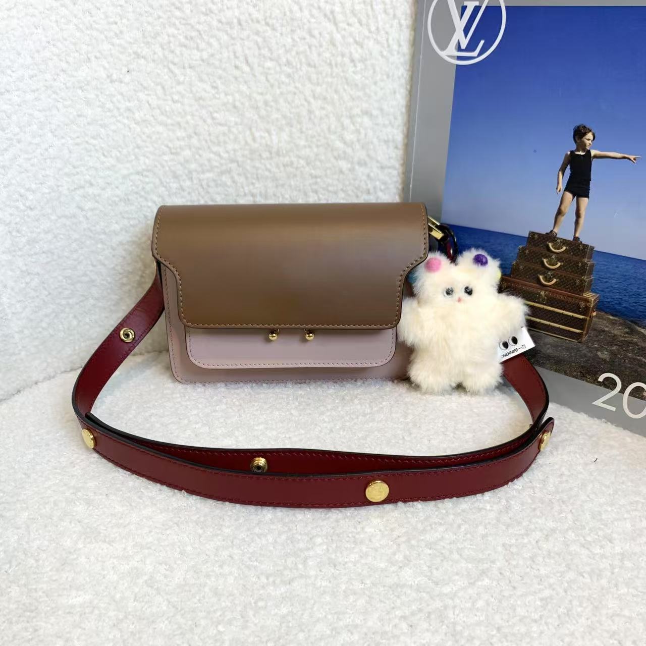 99新 MARNI 壹臻/三拼色风琴包/18984820