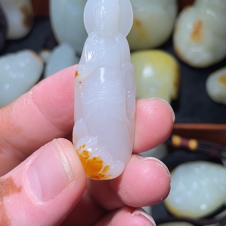 大***园和田玉（白玉）未镶嵌车挂