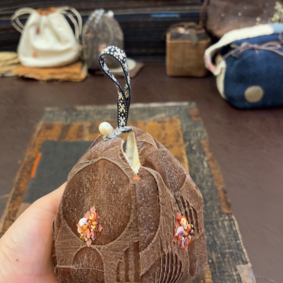 手作香云纱主人杯袋