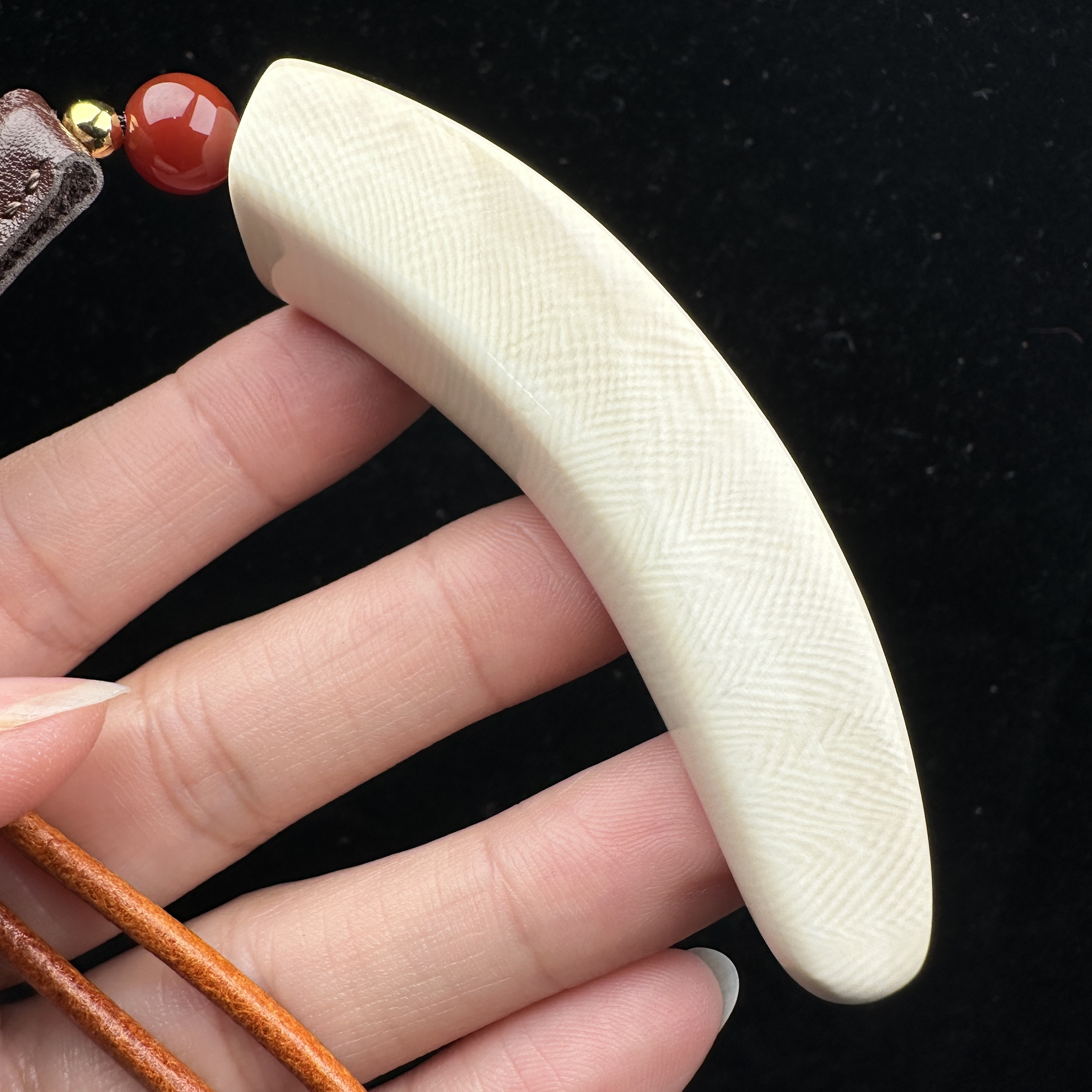 D3707天然猛犸牙 牙尖 72mm支持鉴定 假一罚四