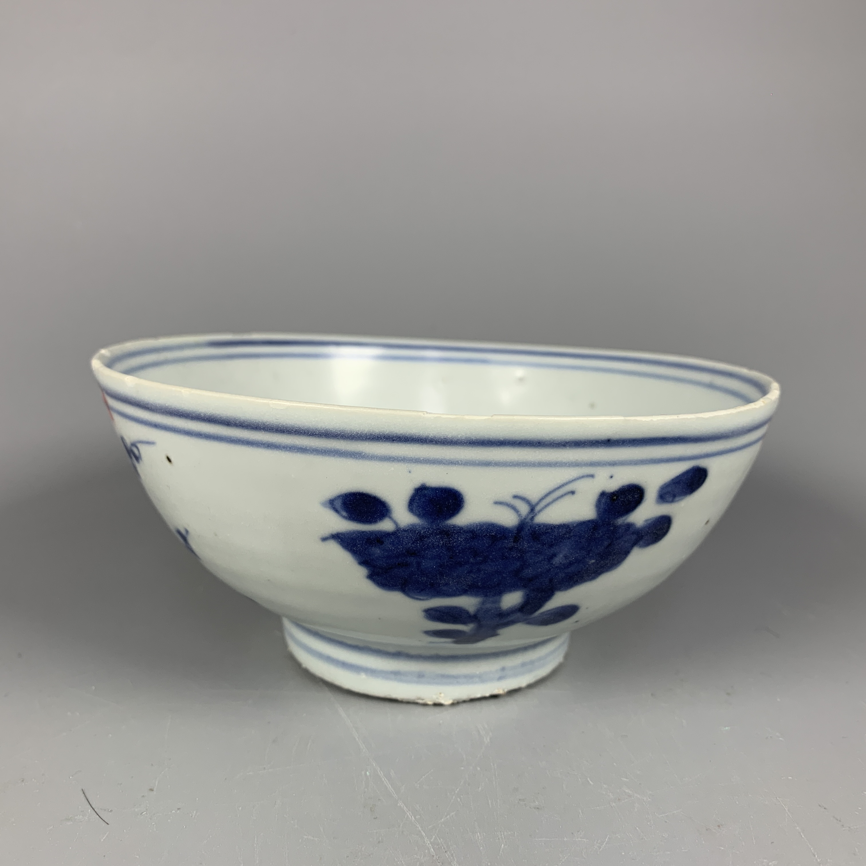 022021420 明天启 青花花鸟碗 xg 云南省文物总店