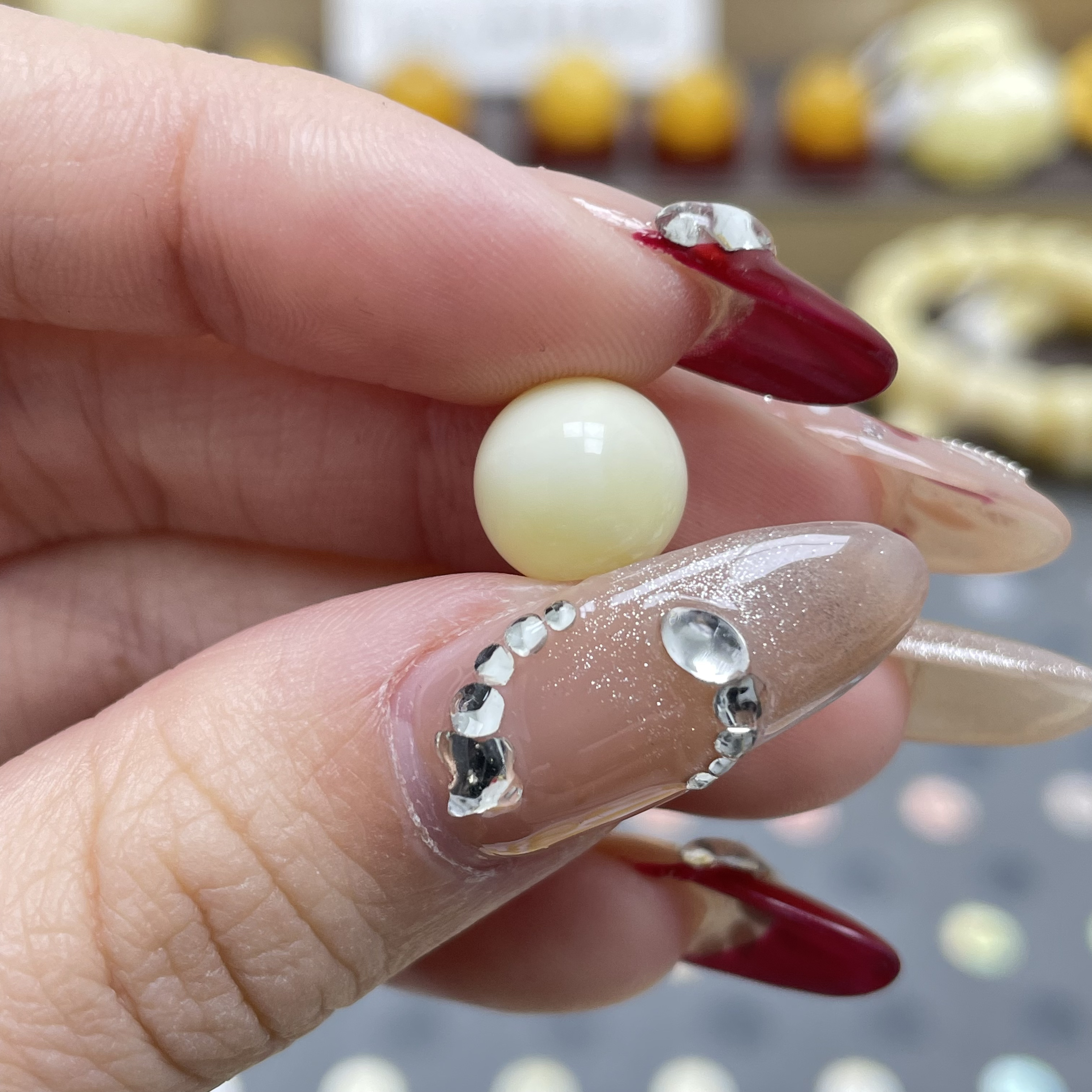 段掌柜臻选｜天然原矿蜜蜡浓蜡纯白圆珠10mm