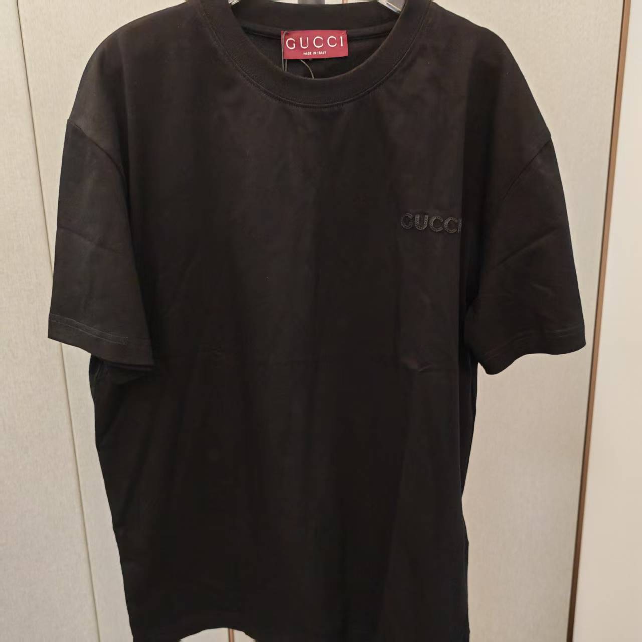 99新 GUCCI/古驰 D 简约激光刺绣字母时尚T恤 283